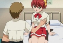 Cheering anime beauty erotic dance undies and getting small snatch eaten