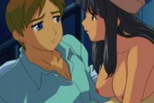 Enchanting dark brown anime damsel getting moist muff frigged and giving oral hookup