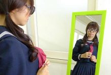 Azusa Misaki in uniform ravaged at school