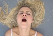 Shy Blonde Studies a Wild Orgasm
