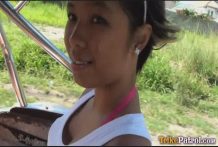 Darkish-skinned Filipina lady Trixie picked up through foreigner riding Trike himself
